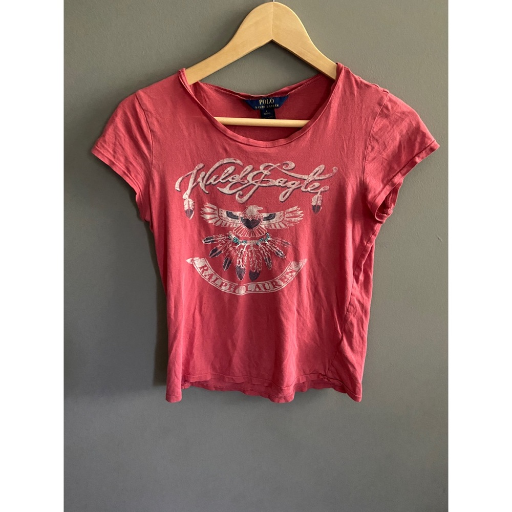 Girls Red Graphite Polo Shirt
